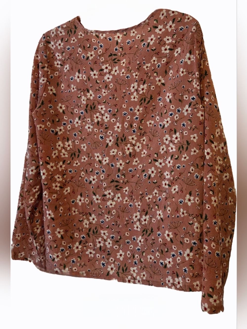 Dusty Rose Floral Blouse